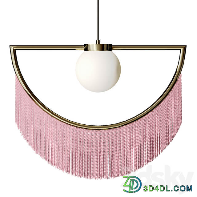 Pendant lamp with tassels Fringe Pendant light 3D Models