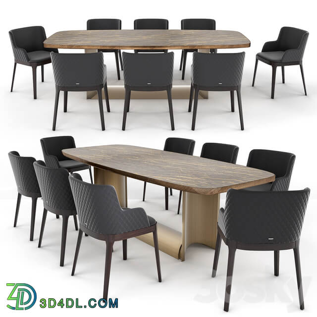 Table Chair Dragon keramik premium
