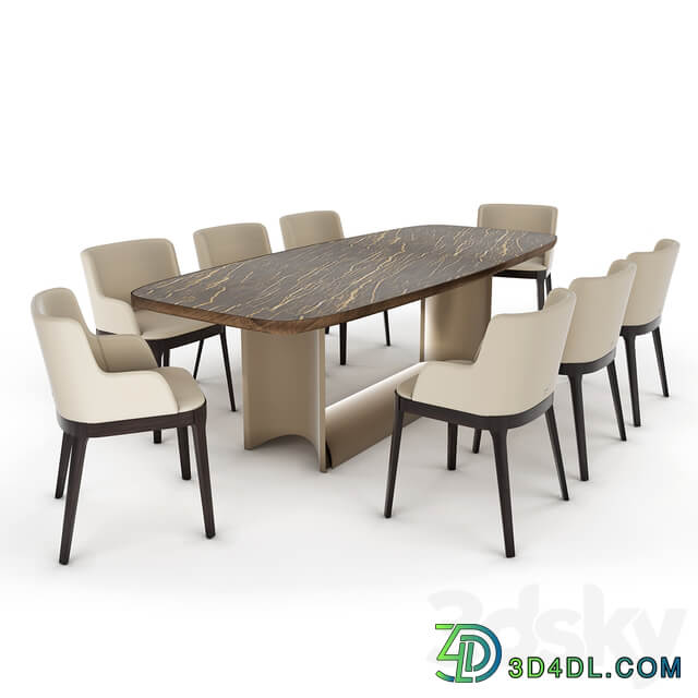 Table Chair Dragon keramik premium