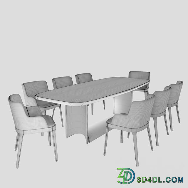 Table Chair Dragon keramik premium