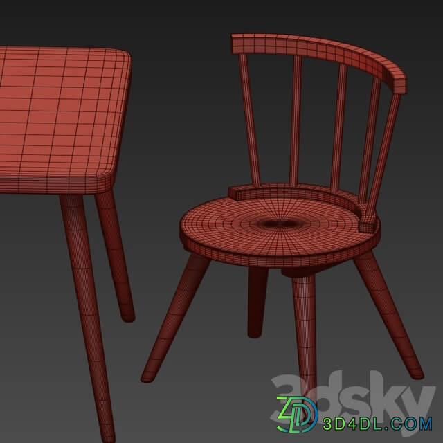 Table Chair Gray nicklas kids 3