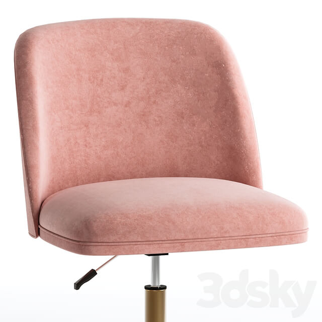 Chair Rh alessa velvet desk chair antiqud brass
