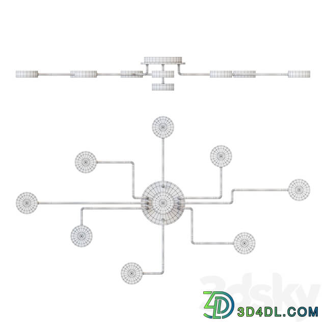 Lampatron Scheme Led Color 9 Ceiling lamp 3D Models