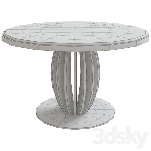Pumpkin White and Gold Table from Roberto Cavalli