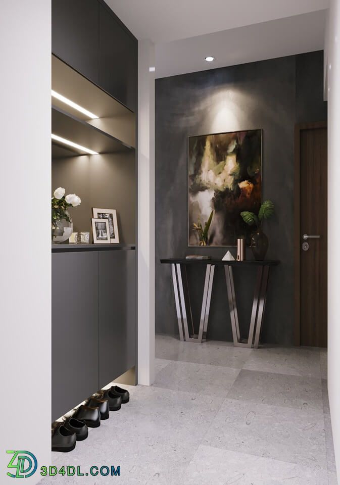 3D Interior Kitchen Livingroom 38 Scene 3dsmax Tran Thang 