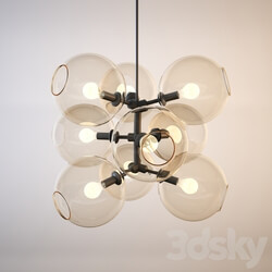 9 globe bubbles Pendant light 3D Models 
