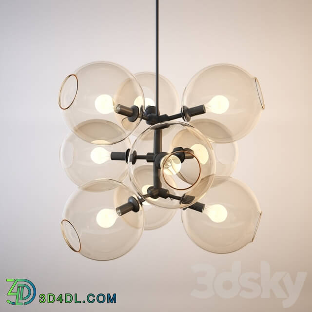 9 globe bubbles Pendant light 3D Models