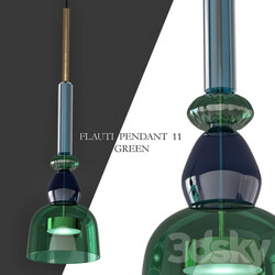 Flauti green pendant Pendant light 3D Models 