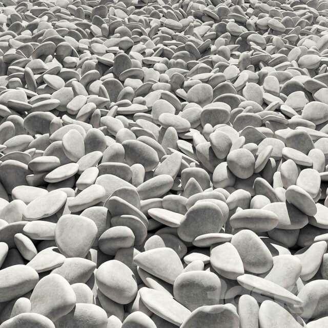Road white pebble No. 3 Road from white pebble No. 3 3D Models