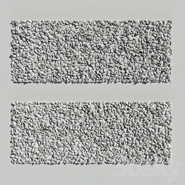 Road white pebble No. 3 Road from white pebble No. 3 3D Models