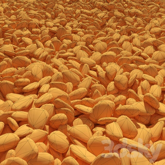 Road white pebble No. 3 Road from white pebble No. 3 3D Models
