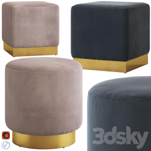 Coco Republic Baxter Ottoman