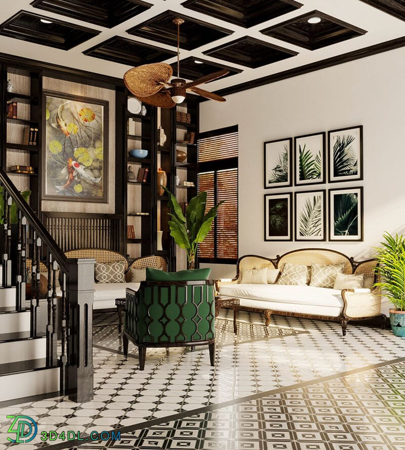 3D Interior Scene File 3dsmax Model Livingroom 364 By DiepNguyen