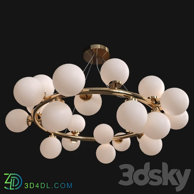 Modo gold Pendant light 3D Models