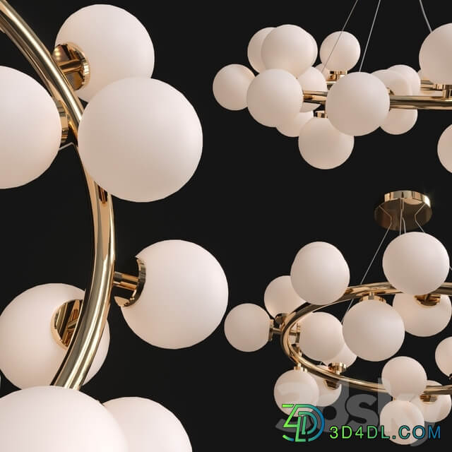 Modo gold Pendant light 3D Models