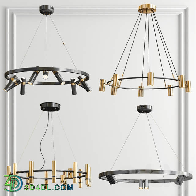 Four Exclusive Chandelier Collection 32 Pendant light 3D Models