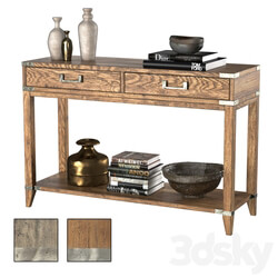 CAYDEN CAMPAIGN 2 DRAWER CONSOLE TABLE 3D Models 