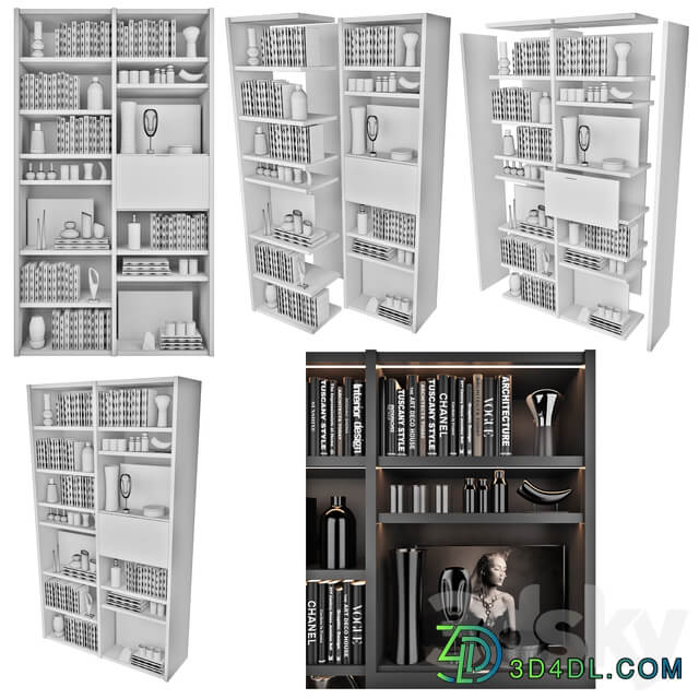 BoConcept set 13 Wardrobe Display cabinets 3D Models