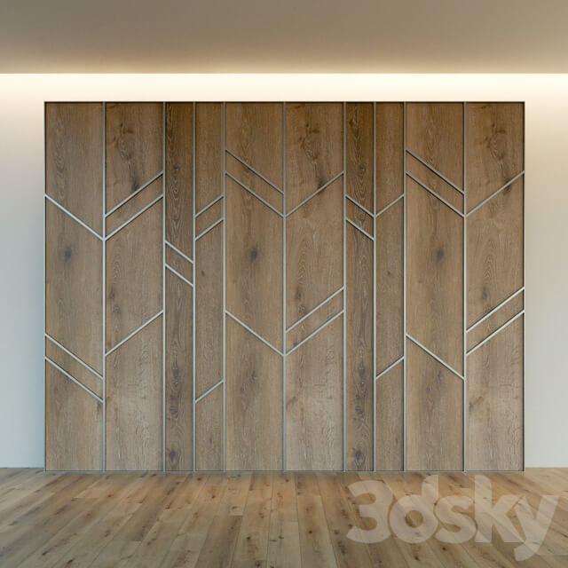 Wall panel made of wood. Decorative wall. 57