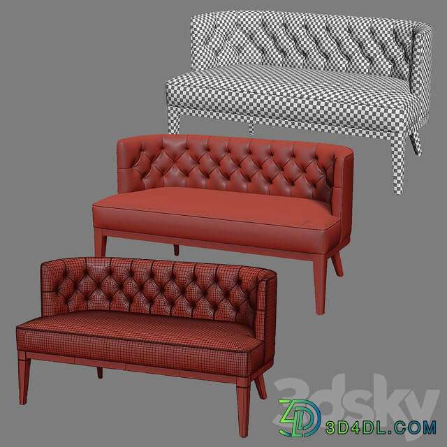 Grayson tufted settee