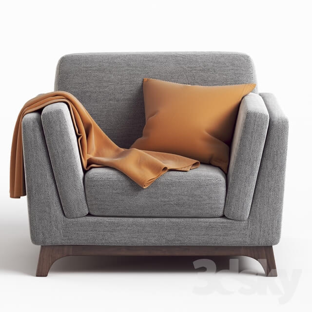 ARTICLE Ceni Pyrite Gray Armchair