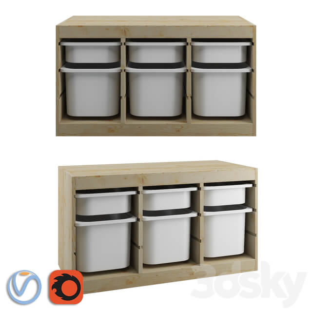 Miscellaneous TROFAST Storage combination with boxes TROFAST storage module with containers