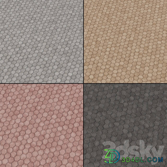 Concrete paving slabs Type 9 3D Models