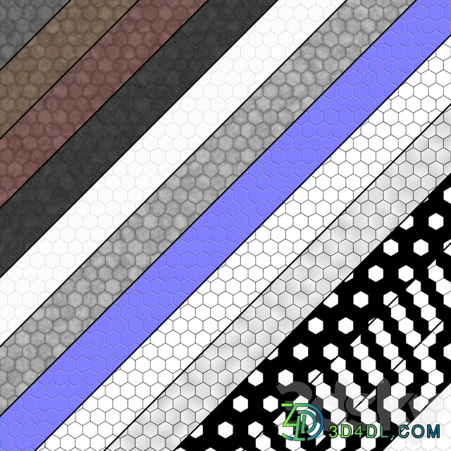 Concrete paving slabs Type 9 3D Models