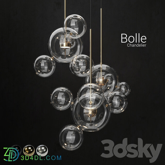 Chandelier Giopato Coombes Bolle14 lights 2 Pendant light 3D Models