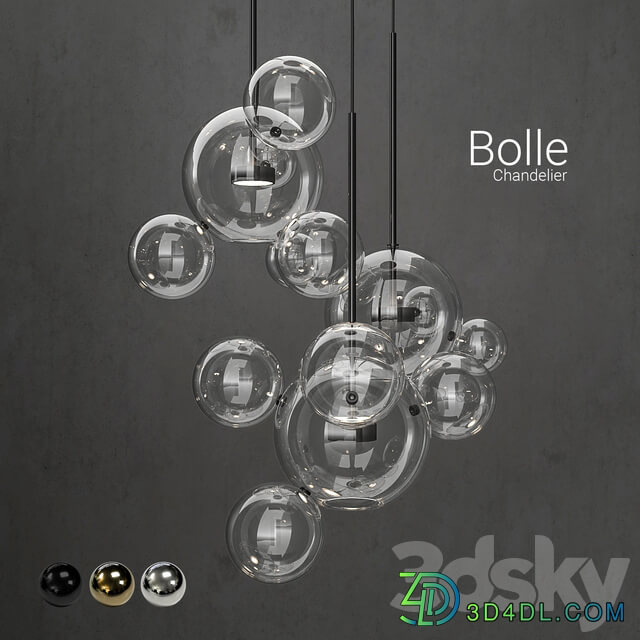 Chandelier Giopato Coombes Bolle14 lights 2 Pendant light 3D Models