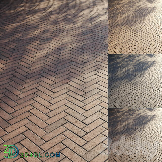 Brick paving slabs Type 3 3D Models