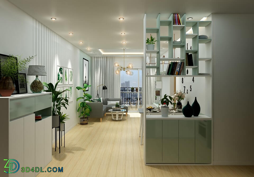 3D Interior Apartment 39 Scene File 3dsmax By NhocNho 