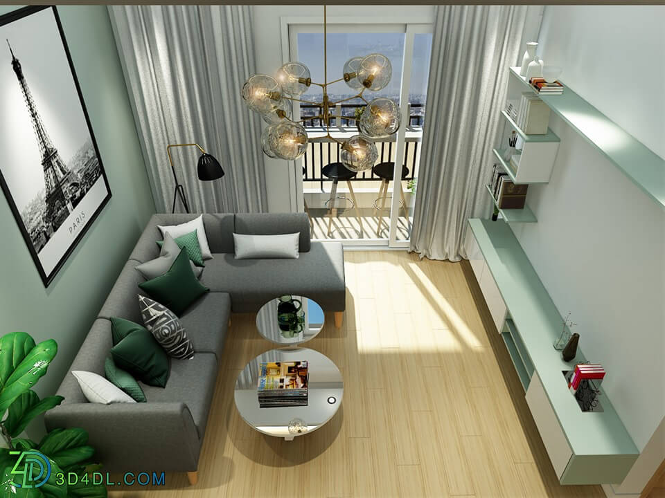 3D Interior Apartment 39 Scene File 3dsmax By NhocNho 