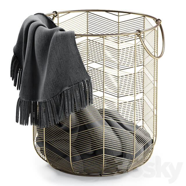 METAL BASKETS DECOR Decorative set 3D Models