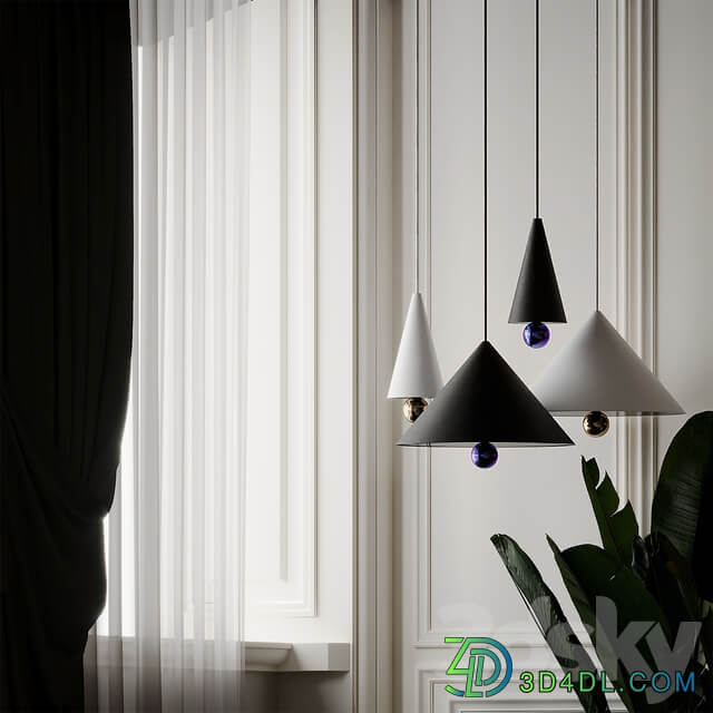 Cherry pendant By Petite Friture Pendant light 3D Models