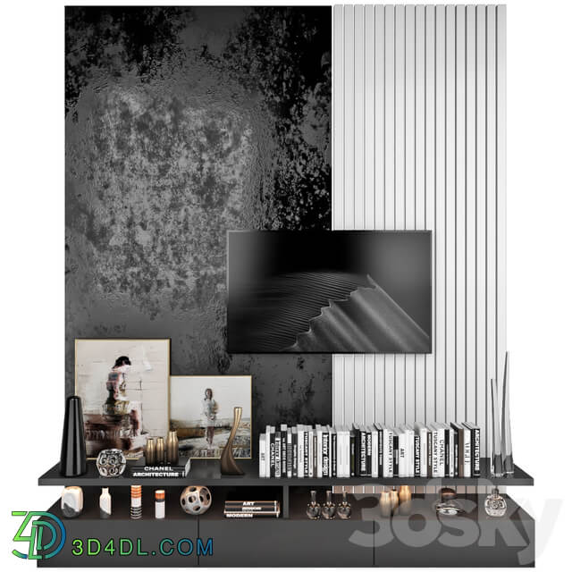 TV Wall set 37 3D Models
