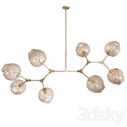 Ceiling lamp Branching Bubbles Gold 8 lights Pendant light 3D Models 