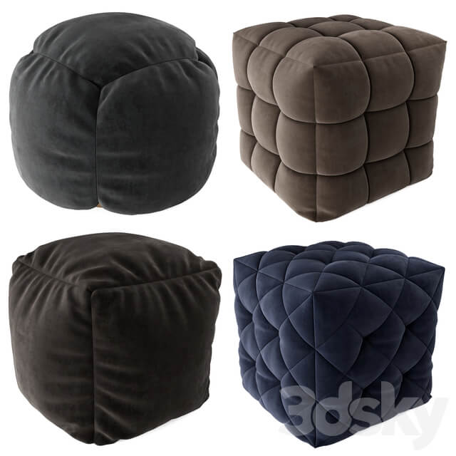 Pouf set Set of four poufs