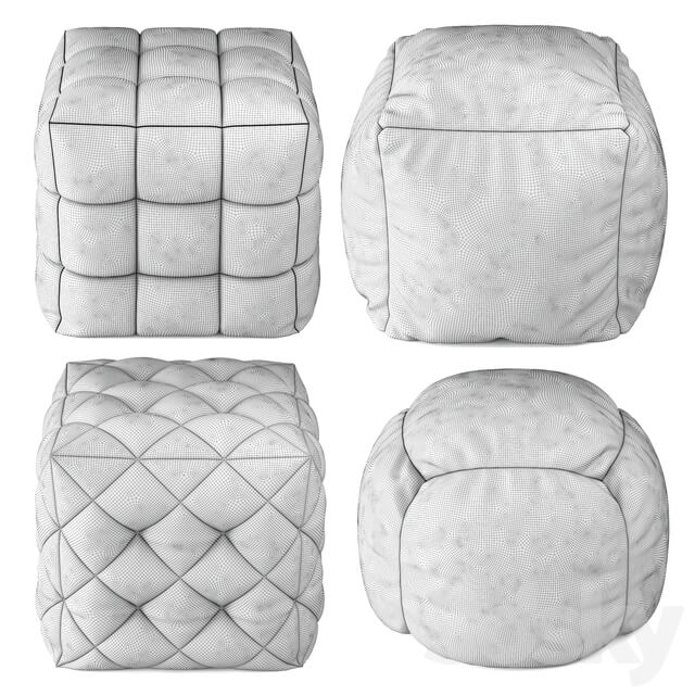 Pouf set Set of four poufs
