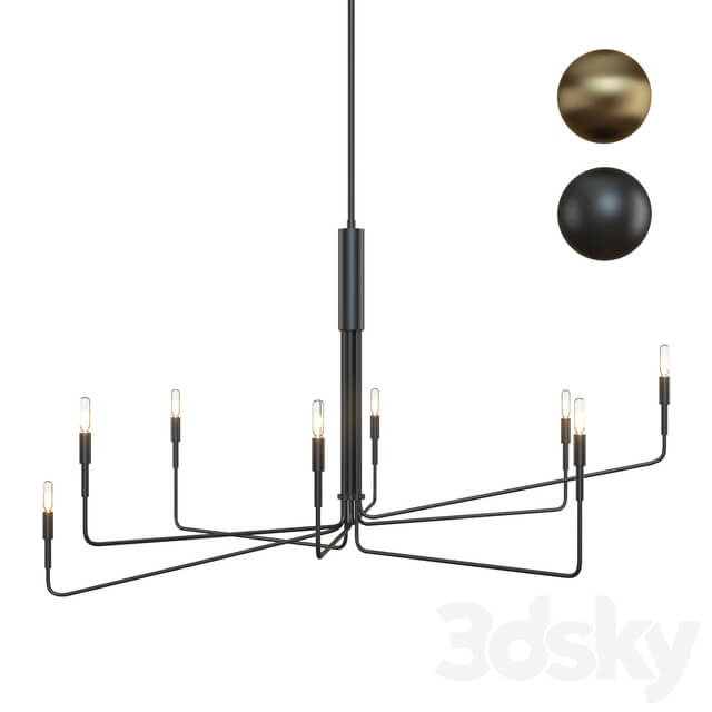 Crate Barrel Clive 8 Arm Chandelier Pendant light 3D Models