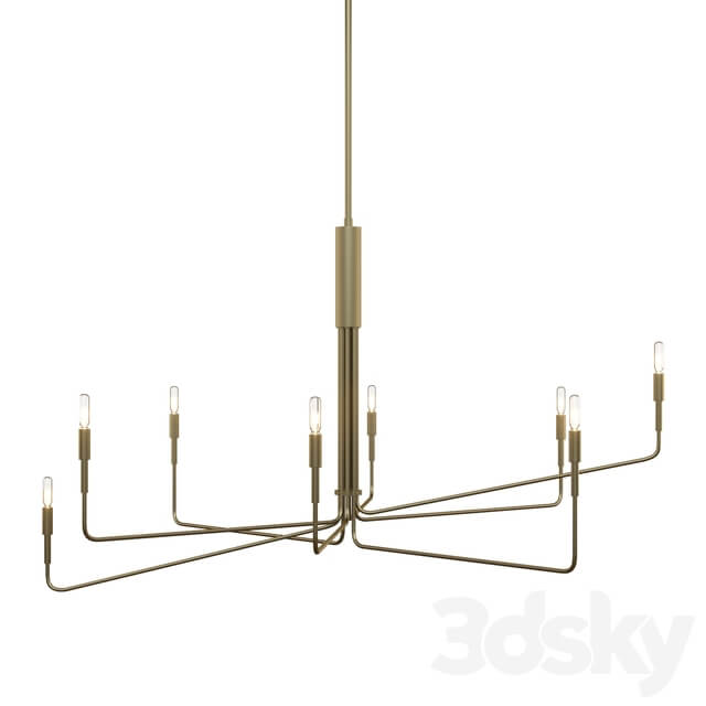 Crate Barrel Clive 8 Arm Chandelier Pendant light 3D Models