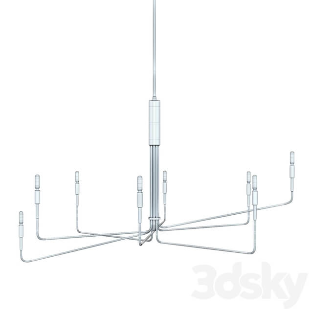 Crate Barrel Clive 8 Arm Chandelier Pendant light 3D Models