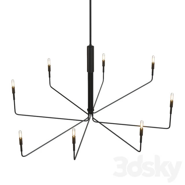 Crate Barrel Clive 8 Arm Chandelier Pendant light 3D Models
