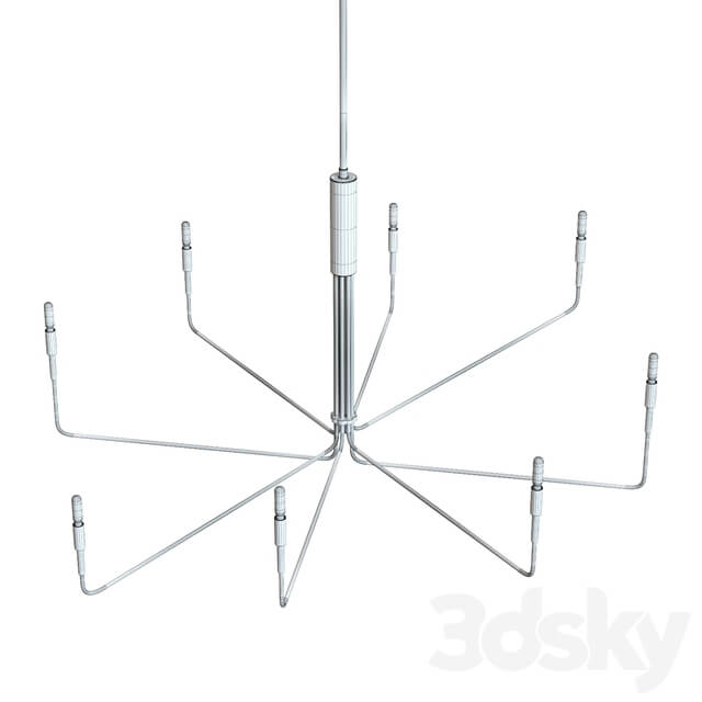 Crate Barrel Clive 8 Arm Chandelier Pendant light 3D Models