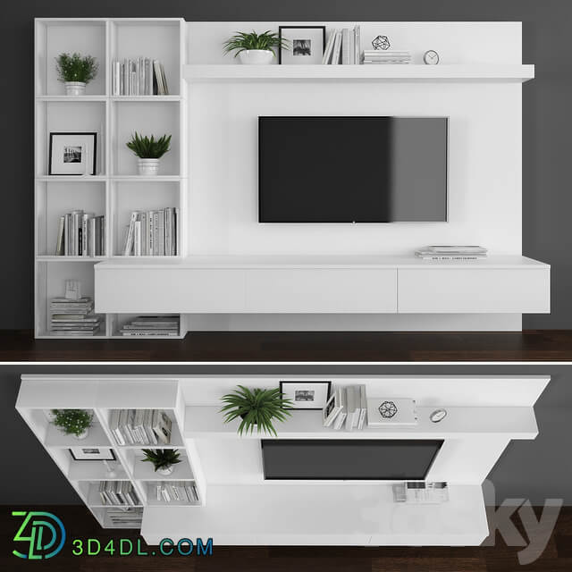 Tv stand set 084 3D Models