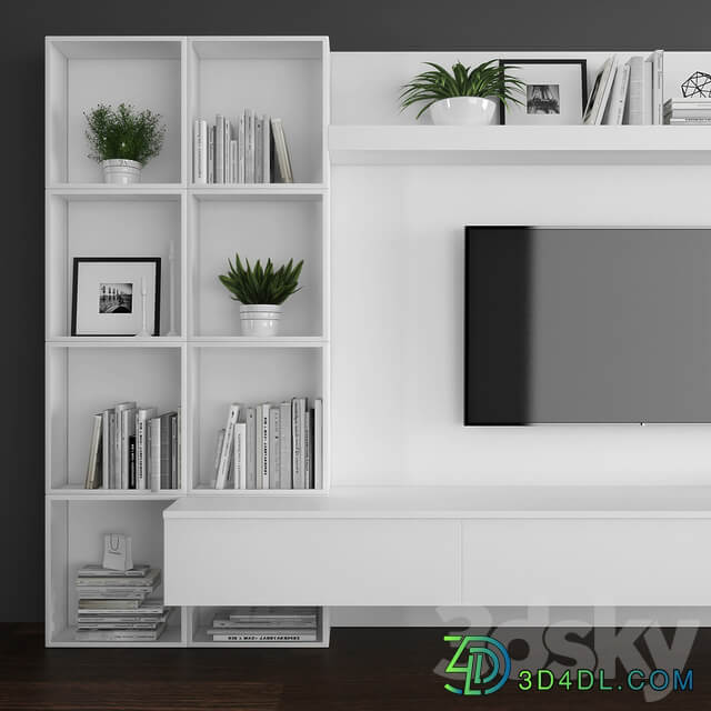 Tv stand set 084 3D Models