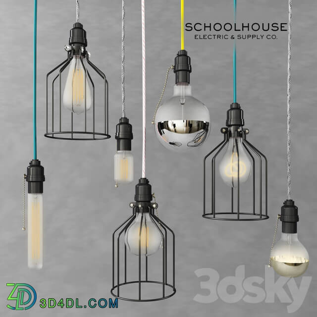Schoolhouse Pendant light 3D Models
