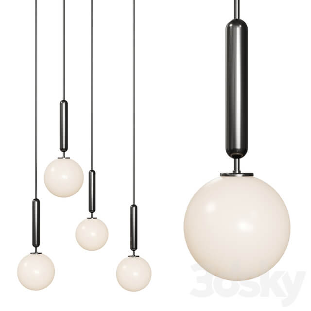 MIIRA 1 OPAL by NUURA Sofie Refer Black Pendant light 3D Models