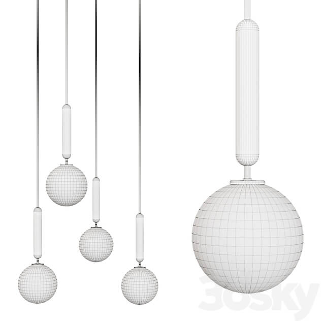 MIIRA 1 OPAL by NUURA Sofie Refer Black Pendant light 3D Models