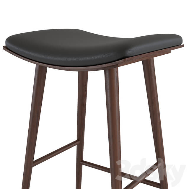 Bar stool West Elm Oak Wood Saddle Bar and Counter Stools